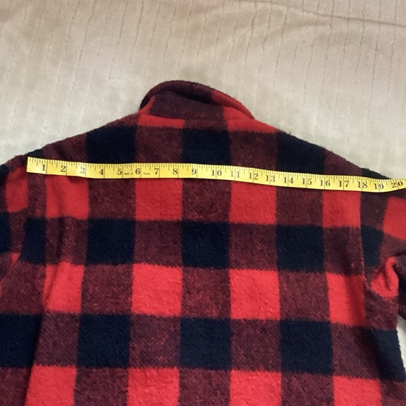 VINTAGE MELTON OUTERWEAR RED PLAID WOOL JACKET - Picture 8 of 11